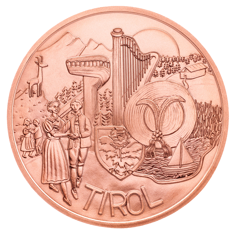 10 Euro Kupfermünze Tirol von Münze Österreich
